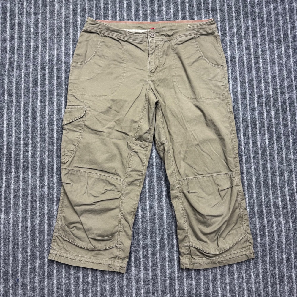 The North Face Womens Cargo Capri Pants Size 6 Green Utility Hiking Cropped